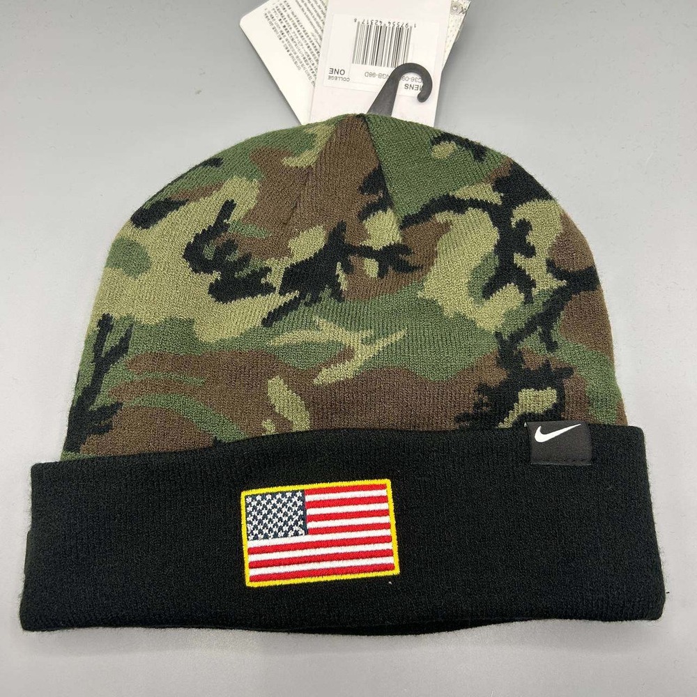 Georgia Bulldogs x Nike Hat Men‎ Black Camo Military Cuffed Beanie Cap New